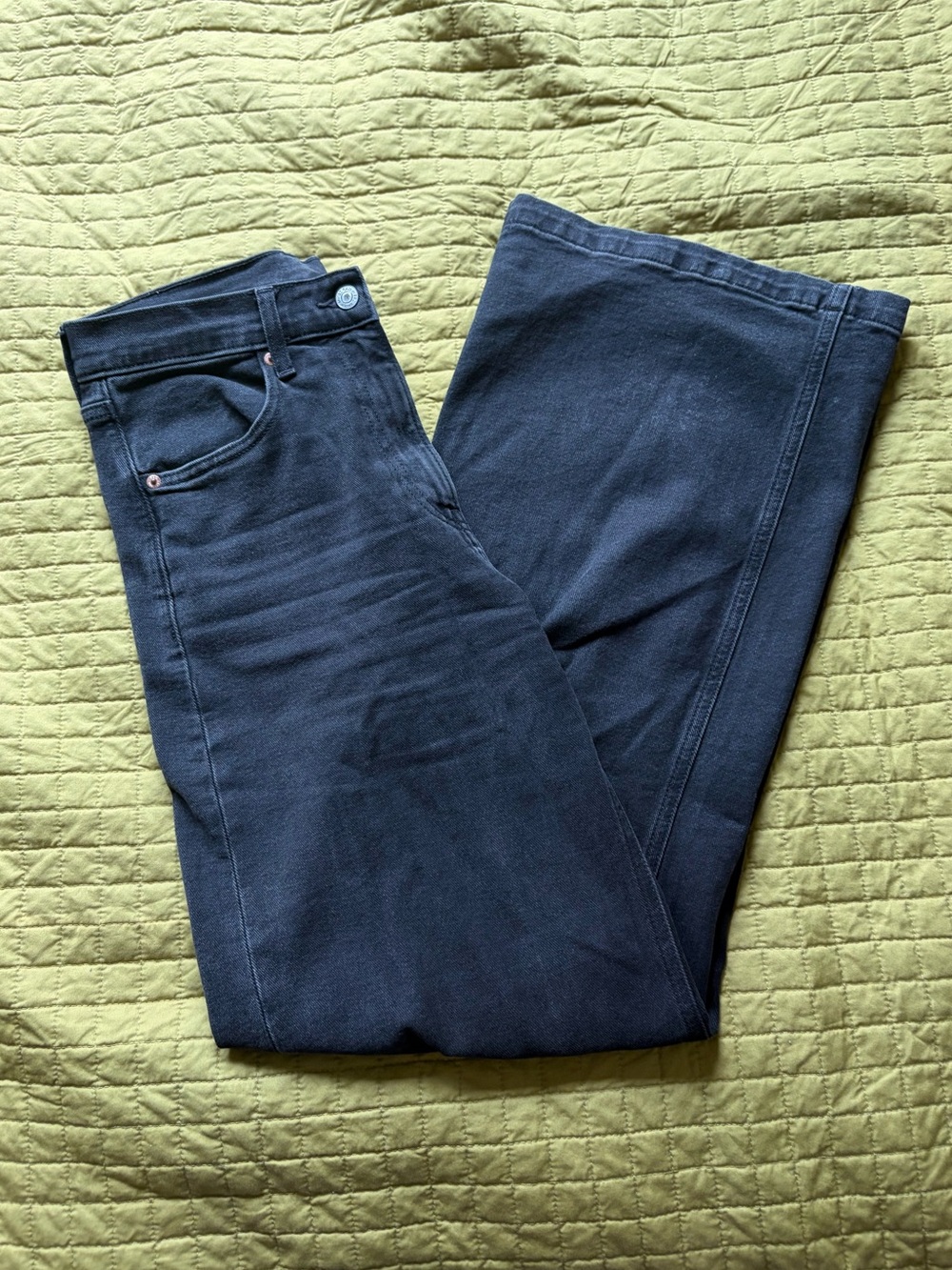 GAP “Stride” Black Wide-Leg High-Rise Jeans 99% Cotton